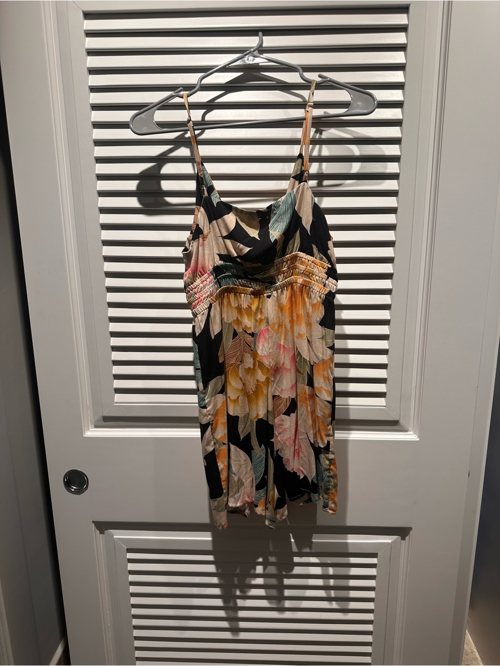 O'Neill Black Mini Dress with Yellow & Pink Floral Print - Picture 3 of 3